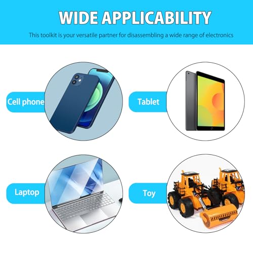 Image of Spudger Pry Tool Kit 8 Piece Opening Tool, Metal Spudger Tool Kit, Ultra-Thin Prying & Open Tool for iPhone, Laptop, iPad, Cell Phone, MacBook, Tablet, Computer, Electronics Repair