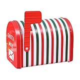 ☺Elegante y exquisito: la caja de lata de almacenamiento de regalo de galletas de dulces navideños tiene un color rico, hermoso y generoso, mano de obra fina, no es fácil de desvanecer.