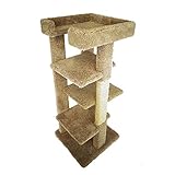 Large Cat Tree Tower with Cat Scratching Posts and 4 Cat Perches by New Cat Condos