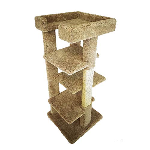 Large Cat Tree Tower with Cat Scratching Posts and 4 Cat Perches by New Cat Condos