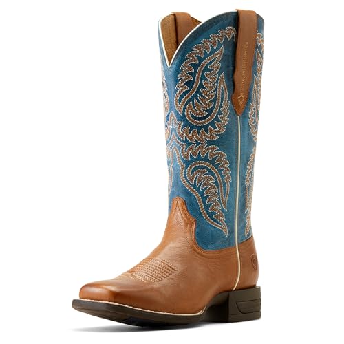 Ariat Womens Cattle Caite Stretchfit Embroidered Square Toe Casual Boots Mid Calf Low Heel 1-2