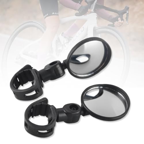 KEWUF 2 Pcs Specchietto Retrovisore Bici, 360° Ruotabile HD Specchietto Retrovisore per Bicicletta, Specchietti Bici Elettrica Universale Specchietto Manubrio per Monopattino Manubrio da 15-35 mm