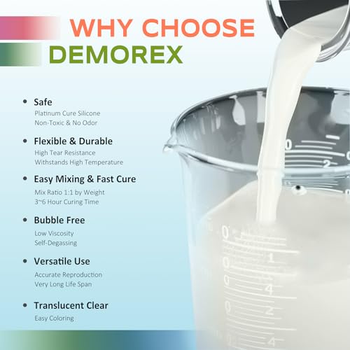 Silicone Mold Making Kit, Super Elastic Liquid for Mold Maker, Fast Cure Translucent Silicone Rubber for Casting Resins Mold, Candle, Soap (20.4 OZ) - Image 4