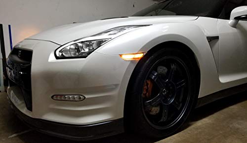 image for iJDMTOY JDM Clear Lens 3D Amber Full LED Front Side Marker Light Kit C