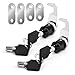 1set/2set Tool Box Lock with Keys, 5/8 Inch Theft Proof Cabinet Cam Lock Keyed Alike, Hook Cam, Universal Tool Box Lock for RV Storage Compartment Door Tool Cart Mailbox Lock(2 Pack)