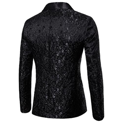 ZYXTIM Mens Shiny Sequin Blazer Jackets One Button Slim Fit Suit Jacket Shawl Lapel Tuxedo Party Dinner Prom Tuxedo Jacket3
