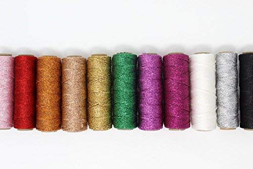 Just Artifacts 11Ply 55-Yards Decorative Metallic Bakers Twine For Diy Crafts & Gift Wrapping (1Pc, Gold) #TOP1