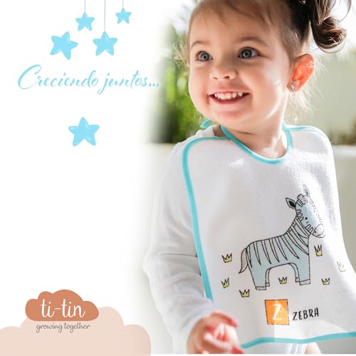 Miniatura 6 de Ti Tin Pack 7 Baberos Bebé Impermeables 26x23 Cm, 6-12 Meses