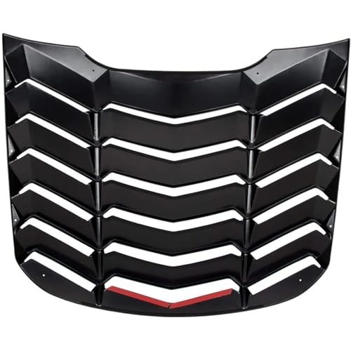 Rear Window Louvers Compatible for Ford Mustang 2015-2023 in GT L Style ABS Matte Black Winds-hield Sun Shade Cover Vent
