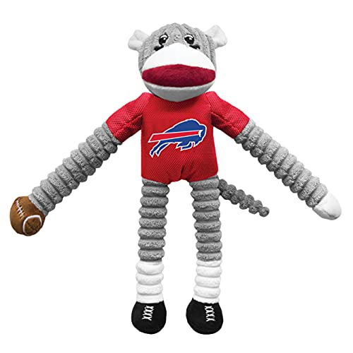 Littlearth NFL Buffalo Bills Sock Monkey Pet Toy Team Color One Size