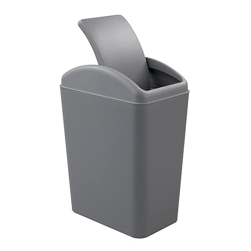 Cand Paquete de 1 cubo de basura de cocina cubo de basura de plástico con tapa abatible 16 L gris Cand Paquete de 1 cubo de basura de cocina cubo de basura de plástico con tapa abatible 16 L gris