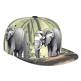 dngser berretto da baseball alla moda traspirante con stampa elefante, unisex, regolabile, perfetto per viaggi, attività all'aperto, sport, colore: nero, nero, taglia unica