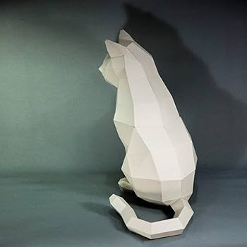 DIY Paper Cats, DIY Cat Camp, 3D Handmade Origami Cats Model, Fold Your