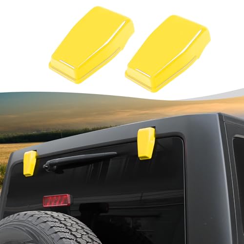 Cubierta de bisagra trasera para Jeep Wrangler JK JKU 2007-2018, accesorios amarillos ventana