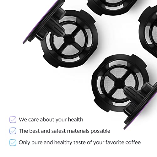 4 Universal Fit Reusable K Cups For Keurig Coffee Makers - Universal Compatible Refillable Kcups Coffee Filters For All Keurig Brewers Family #TOP3