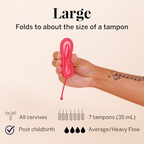 Image of Pixie Menstrual Disc for Feminine Care - Ranked 1 for Best Tampon Alternative Period Disc - 100% Medical-Grade Silicone - Removes Like a Tampon - Wear 12 Hours - Capacity of 7 Tampons (Large)