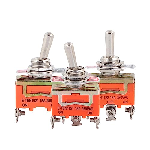Interrupteur à bascule E-TEN1121 tripolar 15A 250VAC inverseur 3 plots pour circuit