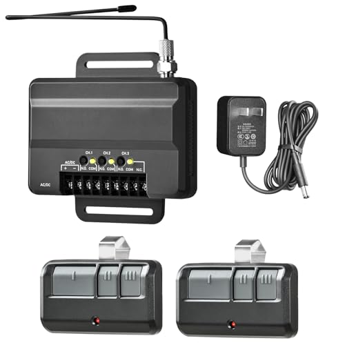 850LM Universal Gate and Garage Door Opener Receiver and 893MAX Garage Door Opener Remote Compatible with Liftmaster Gate and Garage Door Operators 850LM Receiver*1 893MAX*2 12V Power Supply*1