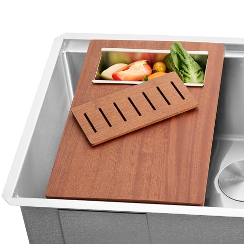 Tabla de Cortar Ruvati LedgeFit con Colador Insertado miniatura 3