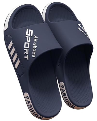 Image of Beach Pool Slides Sandals for Men,Bathroom Shower Shoes,Couple Slides Slippers Outdoor Indoor,Home House Slide Sandals
