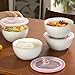 Gencywe 4 Pack Ceramic Bowls with 4 Pack Lids, 28 oz Kitchen Bowl Set for Cereal, Salad, Soup, Pasta, Dessert, Serving, Ramen, Oatmeal, Nut, Dishwasher & Oven & Microwave Safe