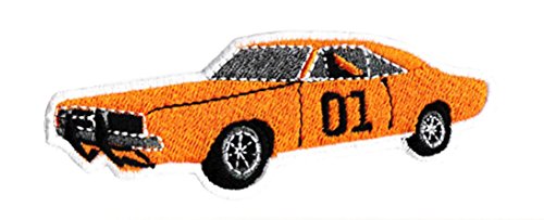Style vintage General Lee pour homme Patch 9 cm – badge – patches – Car – Movie – 70 's – 80' s – TV – Fais-moi peur