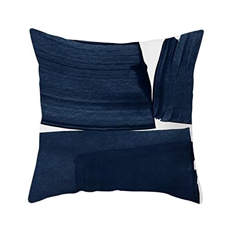 Cushion Covers 2Pcs Linen Cotton Throw Pillow Case Set with Invisible Zipper for Sofa Car Couch Bedroom Office Garden Pillow Protector Case Cover
