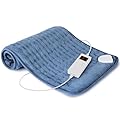 Heating Pad for Back, Heating Pad for Period Cramps with 6 Heat Settings & Timer, Portable Electric Heating Pads for Neck and Shoulders, Christmas Gifts for Women, Men, Blue