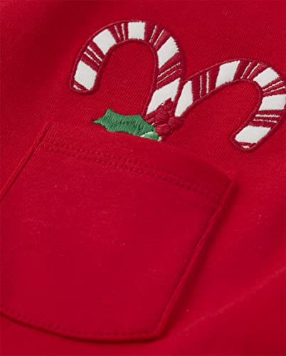 Gymboree Girls And Toddler Long Sleeve Knit Casual Dresses, Holiday Exp Red/Candy Cane, 7 #TOP1