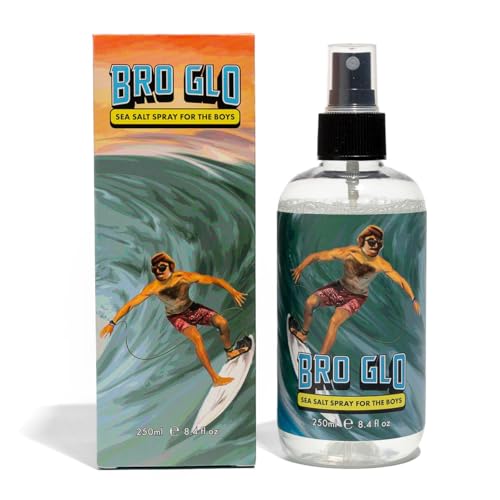 bro glo Sea Salt Spray For The Boys | Sea Salt Spray For Men | Volume & Texture Salt Spray for Hair With Argan Oil | Natural Sea Salt Spray for Fine, Curly & Normal Hair | Hair Sea Salt Spray 8oz