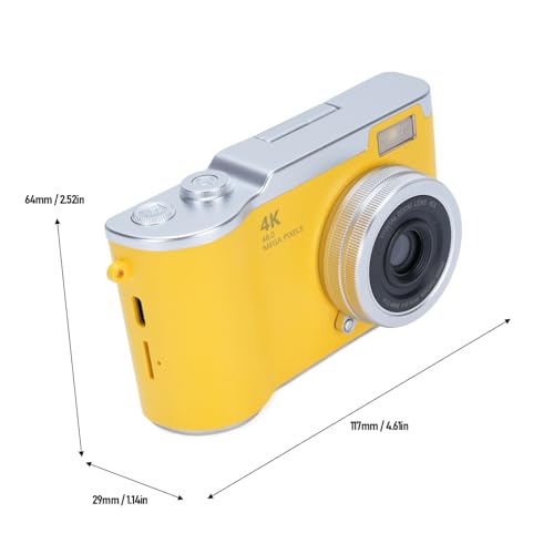 Zopsc Cámara Digital 48MP 1080P para Niños Amarilla miniatura 3