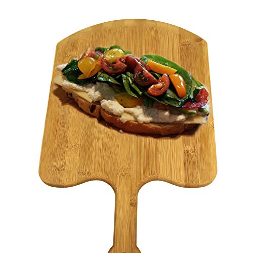 Bamboo Wood Pizza Peel, Pizza Paddle Great for Pizza,cake, bread,cutting and serving board (A)