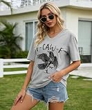 Vintage F-Caw-F Shirt for Women Men Funny Crow Black Bird Graphic Casual Tees V-Neck