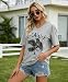 Vintage F-Caw-F Shirt for Women Men Funny Crow Black Bird Graphic Casual Tees V-Neck