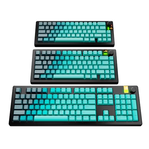 Image of GLORIOUS Gaming - GPBT Gradient Keycaps for Custom Mechanical Keyboards, No Fade Dye-Sublimated, Fits 100%, 75% 65% 60%, PBT Polymer, Fits ANSI & ISO, Supports Windows & macOS - Rainforest