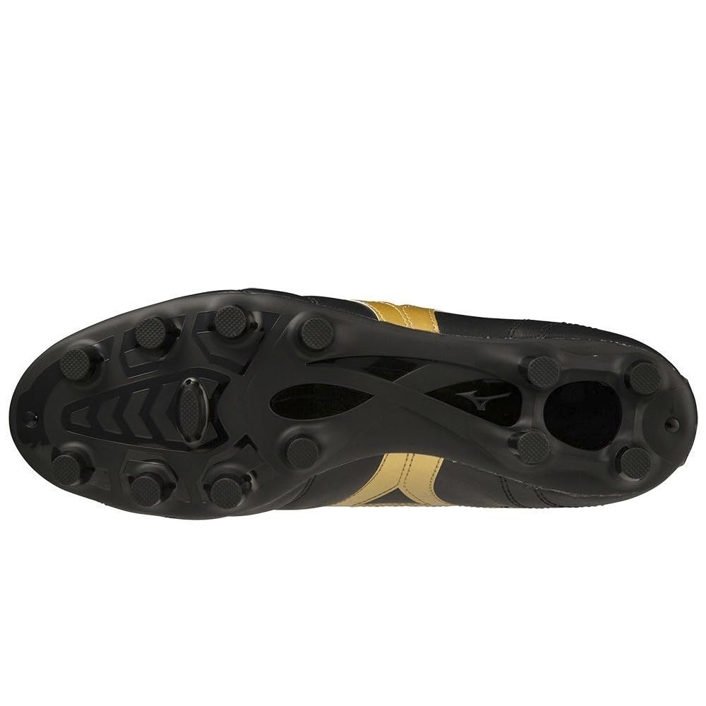 Mizuno Morelia II Club, Scarpe da Football, Unisex - Adulto, Black/Gold (Numeric_42_Point_5)