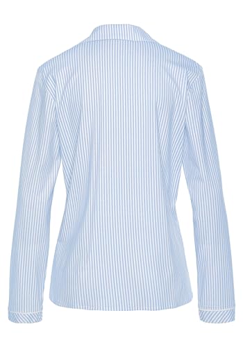 S.Oliver Damen Ak-148-45 Pyjamaoberteil, Blau Gestreift, 40-42 EU