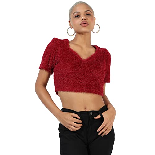 Image of Campus Sutra Women's Cotton Hooded Neck Sweatshirt