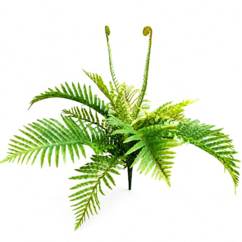 Yunmeryker Artificial Bouquet, Faux Decor, 2-core Staghorn Fern, 70cm