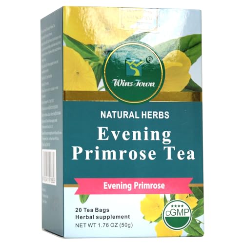 Wins Town Evening Primrose Tea, Herbal Tea for Women, 20 Teabags