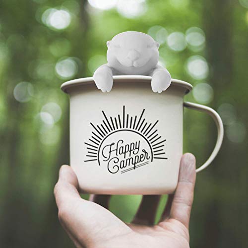 Tea Infusers For Loose Tea :Silicone Loose Tea Strainer Cute Otter Steeper Diffuser Tea Leaf Strainer Kitchen Tools (Grey) #TOP2