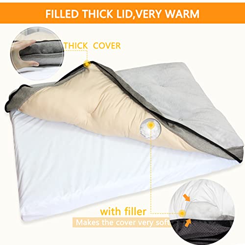 Windracing Dog Bed For Large Dogs And Medium Dogs.dog Crate Bed,Dog Mat With Waterproof Urine Proof Liner.luxury And Super Soft Dog Bed.with Removable And Washable Bed Cover And Lining Grey Pet Bed #TOP4