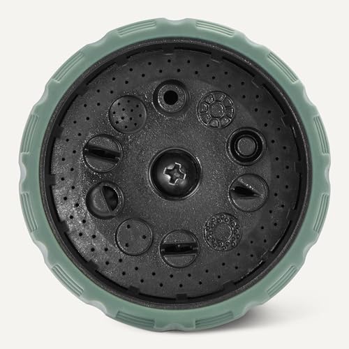 Amazon Basics Garden Hose Nozzle, 10 Spray Patterns, Metal with Rotating Head, Black - image 4