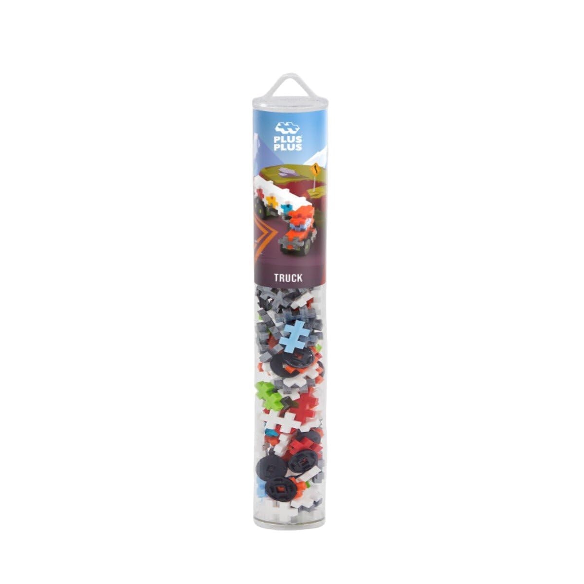 Plus-Plus 4287 Lastwagen, Kreativ-Bausteine Tube, 100 Teile, Truck | Konstruktionsspielzeug, Baustein-Set für 2D und 3D Figuren, für Kinder ab 5 Jahren