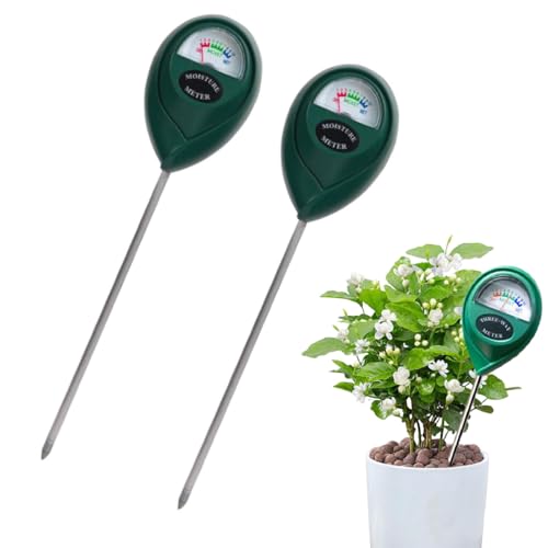 2 Piezas Medidor Humedad de Suelo Uso Profundo, Sensor Indicador de Monitor de Agua Sonda Larga, Monitor de Riego Flores, Sensor Indicador de Monitor de Agua, no Necesitan BateríAs, Agricultura Jardín