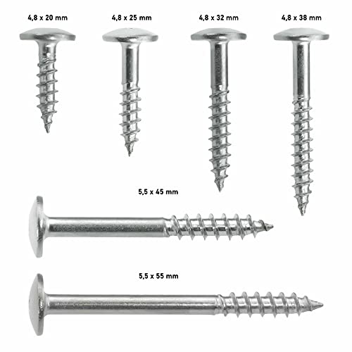 SCREW REBEL Fassadenschrauben 4,8x38 TX20 - naturblank - 100 Stück Edelstahl A2 Trespo – Bild 4