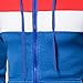 Maiyifu-GJ Men Zip Up Color Block Hoodies Blend Fleece Long Sleeve Sweatshirt with Kanga Pockets Zip Front Slim Hooded Hoodie (Blue,3X-Large)
