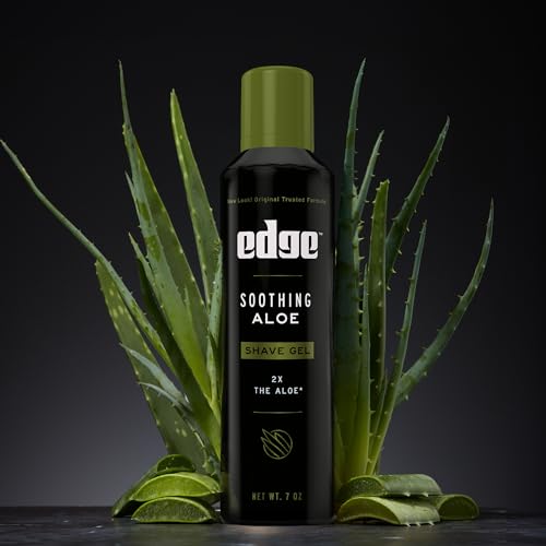 Edge Soothing Aloe Shave Gel for Men, Hydrates and Refreshes Skin, 7oz (6 Pack)
