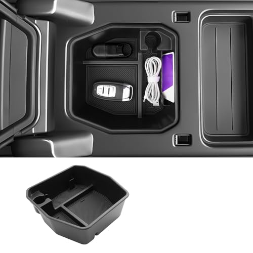 LUWU Kompatibel mit Land Rover Defender 90 110 2020-2025 2026 Mittelkonsole Armlehnen Aufbewahrungsbox Neu Defender 110 L663 Multifunktionaler Handschuhfach Organizer Defender Zubehör