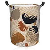 Naqiuli Laundry Basket Boho Abstract Geometric Laundry Hamper Large Laundry Basket Storage Basket Tote Bag Collapsible Organizer Basket for Bathroom,Laundry,Bedroom 17.3 x16.5 Inch